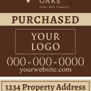 Vintage Oaks - Builder Signage